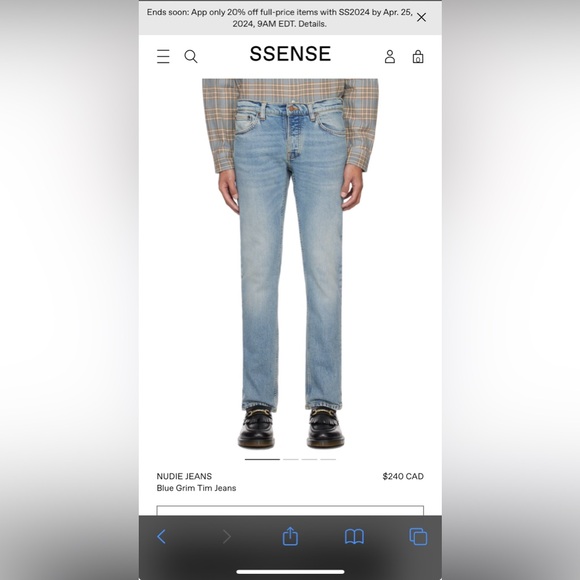 Men’s Nudies Grim Tim Slim Straight Jeans - Picture 3 of 11